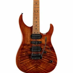 LsL Instruments XT4-DX 24-Fret Exotic HSH Koa Top Electric Guitar Faded Iced Tea Burst