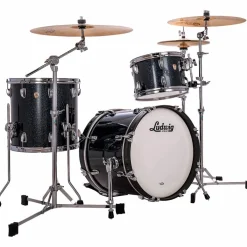 Ludwig Classic Maple 3-Piece Jazzette Shell Pack With 18" Bass Drum Hybrid Black Sparkle