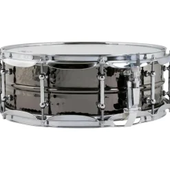 Ludwig Hand Hammered Black Beauty Snare Drum with Tube Style Lugs 14 x 5 in.