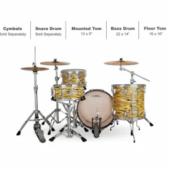 Ludwig Legacy Mahogany 3-Piece Fab Shell Pack with 22 in. Bass Drum Lemon Oyster
