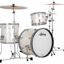 Ludwig NeuSonic 3-Piece Downbeat Shell Pack With 20" Bass Drum Silver Silk
