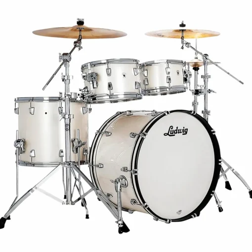 Ludwig NeuSonic 4-Piece Rapid Mod Shell Pack With 22" Bass Drum Silver Silk