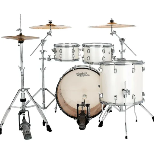 Ludwig NeuSonic 4-Piece Rapid Mod Shell Pack With 22" Bass Drum Silver Silk