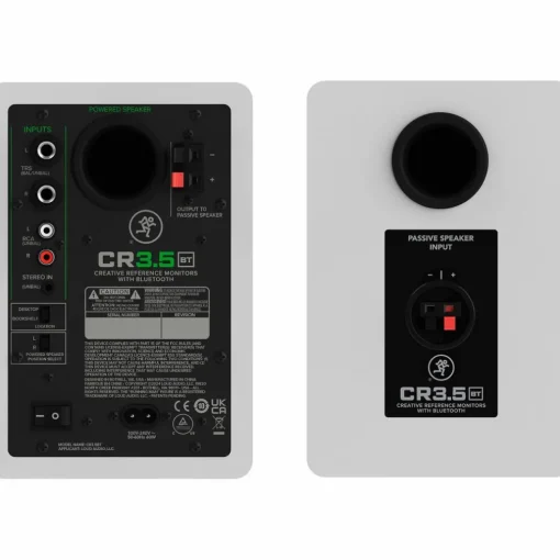 Mackie CR3.5BT-LTD-WHT 3.5" Limited Edition White Powered Studio Monitors w/ Tone Control and Bluetooth (Pair)