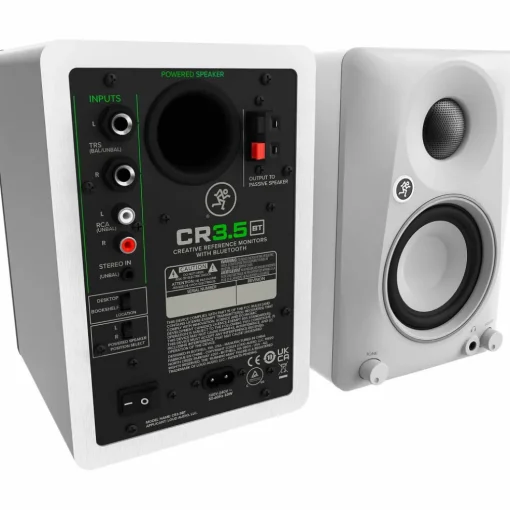 Mackie CR3.5BT-LTD-WHT 3.5" Limited Edition White Powered Studio Monitors w/ Tone Control and Bluetooth (Pair)