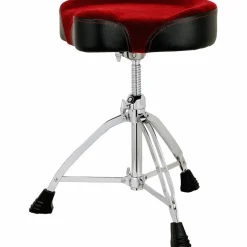 Mapex Saddle Top Double-Braced Drum Throne - Red Cloth Top