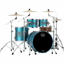 Mapex Saturn Evolution Rock Maple 4-Piece Shell Pack With 22" Bass Drum Exotic Azure Burst