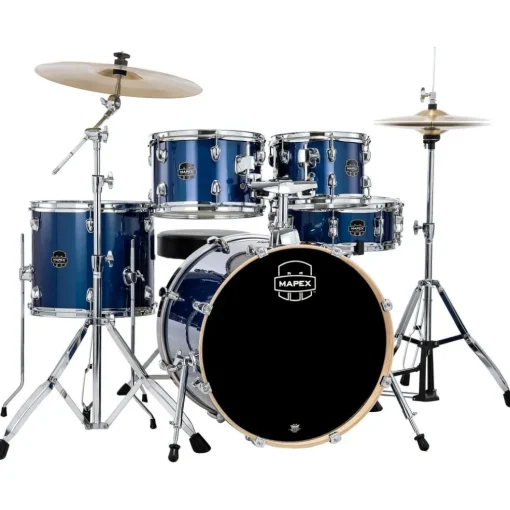 Mapex Venus 5-Piece Fusion Drum Set With Hardware and Cymbals Blue Sky Sparkle