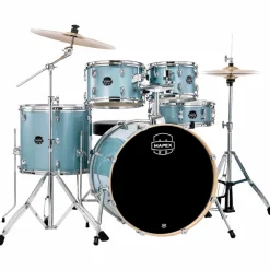Mapex Venus 5-Piece Rock Drum Set With Hardware and Cymbals Aqua Blue Sparkle