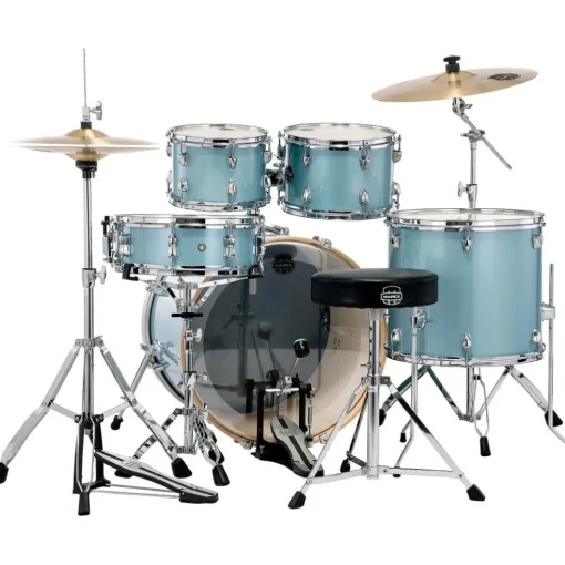 Mapex Venus 5-Piece Rock Drum Set With Hardware and Cymbals Aqua Blue Sparkle