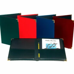 Marlo Plastics Choral Rehearsal Folder 9" X 12" with Gusset Pockets Burgundy