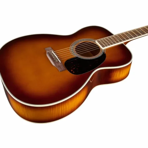 Martin Custom Shop M/0000-14 Style 45 European Spruce-Big Leaf Flame Maple Acoustic Guitar Ambertone