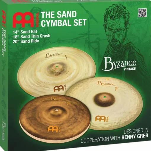 MEINL Byzance Vintage Series Benny Greb Sand Cymbal Set 14, 18, and 20 in.