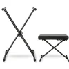 Musician's Gear KBX2 Double-Braced Keyboard Stand and Deluxe Keyboard Bench