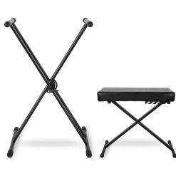Musician's Gear KBX2 Double-Braced Keyboard Stand and Deluxe Keyboard Bench