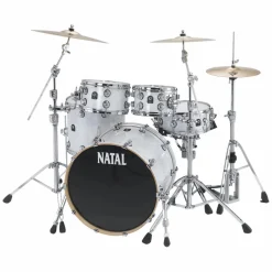 Natal Drums Ash US Fusion X 5-Piece Shell Pack White Swirl