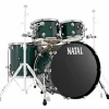 Natal Drums Cafe Racer US Fusion 22 4-Piece Shell Pack With 22" Bass Drum British Racing Green Sparkle