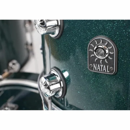 Natal Drums Cafe Racer US Fusion 22 4-Piece Shell Pack With 22" Bass Drum British Racing Green Sparkle