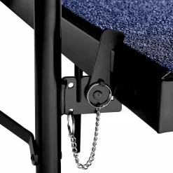 National Public Seating 4 Level Tapered Standing Choral Riser Blue Carpet