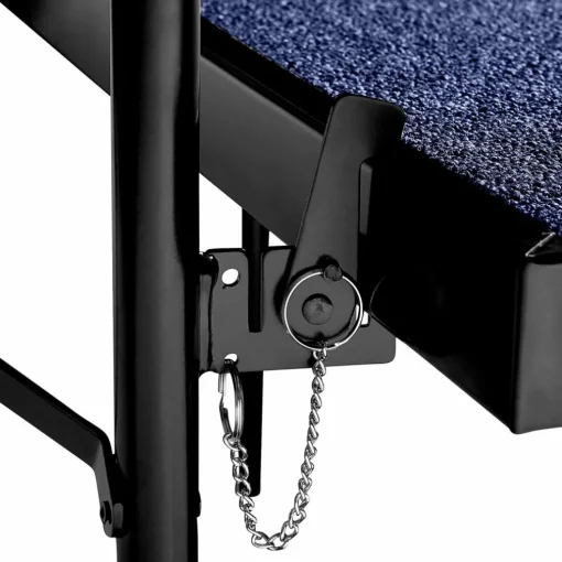 National Public Seating 4 Level Tapered Standing Choral Riser Blue Carpet