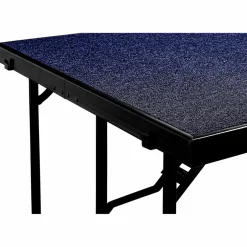 National Public Seating 4 Level Tapered Standing Choral Riser Blue Carpet