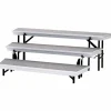 National Public Seating TransPort Tapered Choral Riser 3-Level Grey Carpet