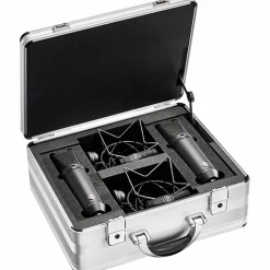 Neumann U 87 Ai Large-Diaphragm Condenser Microphone, Stereo Set Matte Black