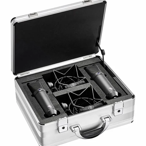 Neumann U 87 Ai Large-Diaphragm Condenser Microphone, Stereo Set Matte Black