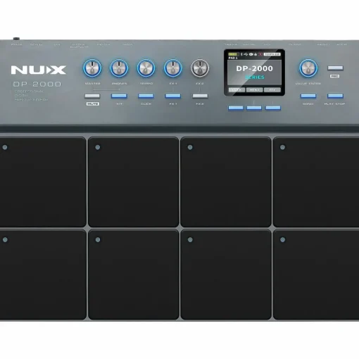 NUX DP-2000 Digital Percussion Pad with 8 Velocity Sensitive Pads, FX, and Bluetooth Black