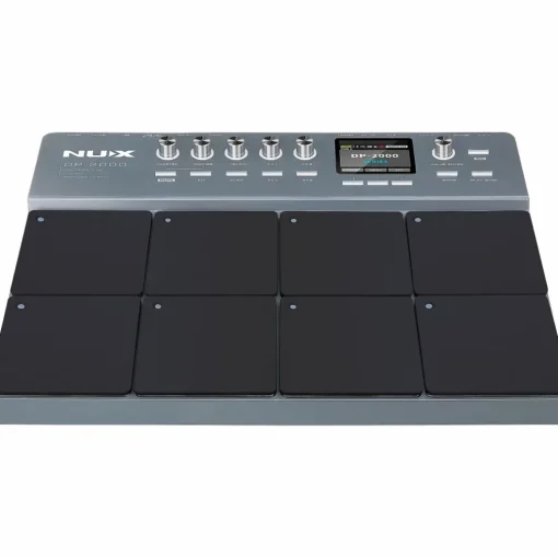 NUX DP-2000 Digital Percussion Pad with 8 Velocity Sensitive Pads, FX, and Bluetooth Black