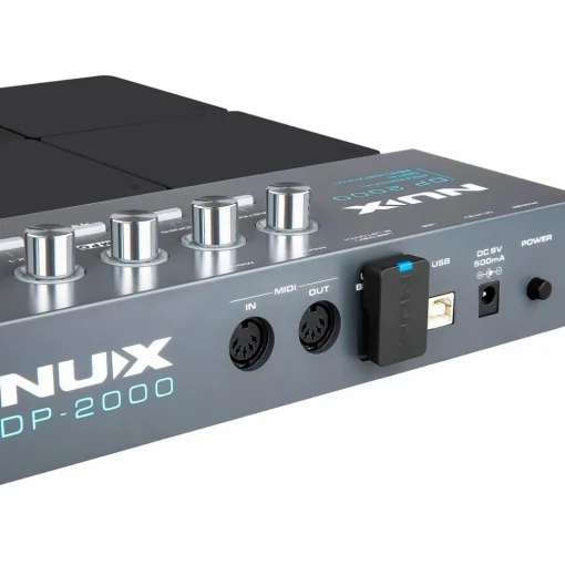 NUX DP-2000 Digital Percussion Pad with 8 Velocity Sensitive Pads, FX, and Bluetooth Black