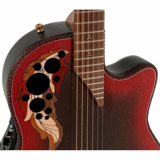 Ovation 2087GT Adamas Series Deep Contour Acoustic-Electric Guitar Reverse Red Burst