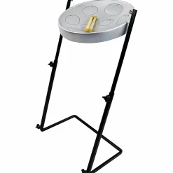 Panyard Jumbie Jam Steel Drum Kit with Metal Z-Floor Stand Silver