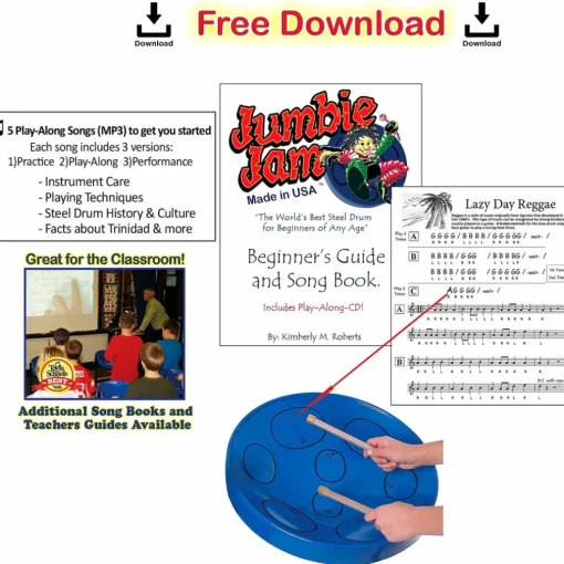 Panyard Jumbie Jam Steel Drum Kit with Metal Z-Floor Stand Silver