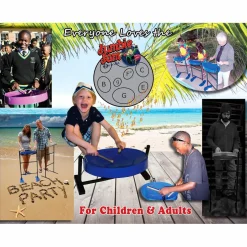 Panyard Jumbie Jam Steel Drum Kit with Metal Z-Floor Stand Silver