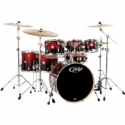 PDP by DW Concept Maple 7-Piece Shell Pack Red To Black Fade