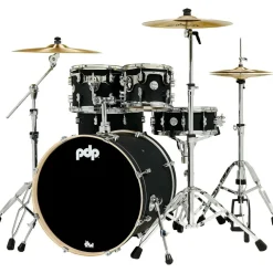 PDP by DW Concept Maple 5-Piece Shell Pack with Chrome Hardware Satin Black