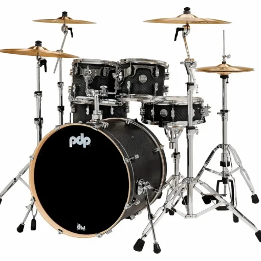 PDP by DW Concept Maple 6-Piece Shell Pack With Chrome Hardware Carbon Fiber