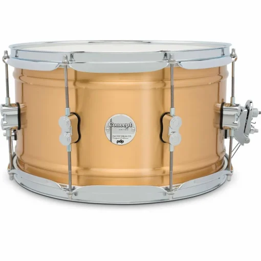 PDP by DW Concept Series 1.2 mm Natural Satin Brushed Brass Snare Drum 14 x 8 in.