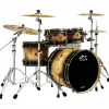 PDP by DW Limited-Edition Mapa Burl 4-Piece Shell Pack With Antique Bronze Hardware Black Burst