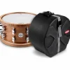PDP by DW Limited-Edition Dark Stain Walnut and Maple Snare With Walnut Hoops and Chrome Hardware and SKB Case