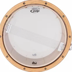 PDP by DW Limited-Edition Dark Stain Walnut and Maple Snare With Walnut Hoops and Chrome Hardware and SKB Case
