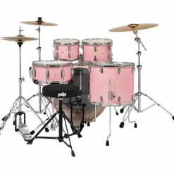PDP by DW Mainstage 5-Piece Complete Drum Set With 22" Bass Drum & Paiste Cymbals Pale Rose