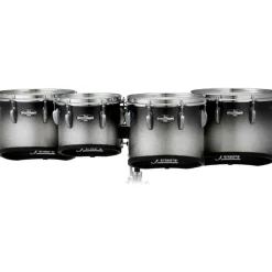 Pearl Championship CarbonCore Marching Tenor Drums Quad Sonic Cut 10, 12, 13, 14 in. Black Silver Burst #368
