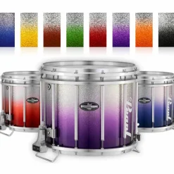 Pearl Championship CarbonCore Varsity FFX Marching Snare Drum Fade Bottom Finish 13 x 11 in. Green Silver #970