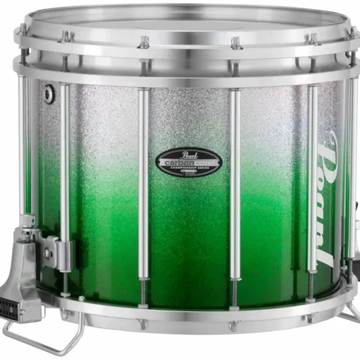 Pearl Championship CarbonCore Varsity FFX Marching Snare Drum Fade Bottom Finish 13 x 11 in. Green Silver #970