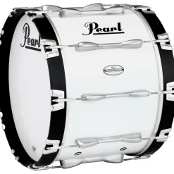 Pearl Championship Maple Marching Bass Drum 20x14 Inch Pure White