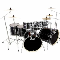 Pearl Export Double Bass 8-Piece Drum Set Jet Black