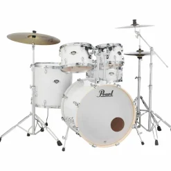 Pearl Export Standard 5-Piece Drum Set with Hardware Pure White