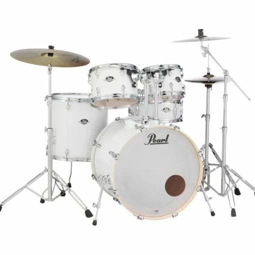 Pearl Export Standard 5-Piece Drum Set with Hardware Pure White